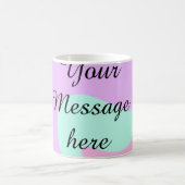 Deine Nachricht hier Textname Monogramm rosa Paste Kaffeetasse (Mittel)