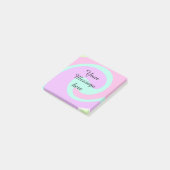 Deine Nachricht hier Textname Monogramm rosa Verga Post-it Klebezettel (angewinkelt)