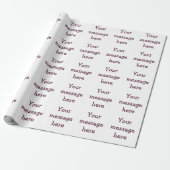 Deine Nachricht hier Textname Monogrammbild Zitat Geschenkpapier (Ungerollt)