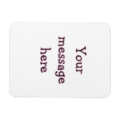 Deine Nachricht hier Textname Monogrammbild Zitat Magnet (Horizontal)