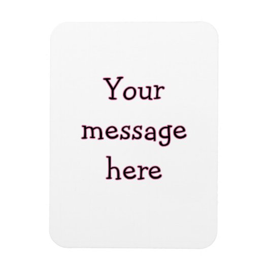 Deine Nachricht hier Textname Monogrammbild Zitat Magnet (Vertikal)