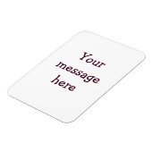 Deine Nachricht hier Textname Monogrammbild Zitat Magnet (Linke Seite)