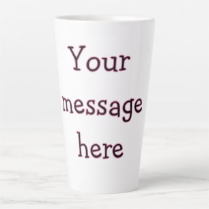 Deine Nachricht hier Textname Monogrammbild Zitat Milchtasse