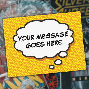 Deine Nachrichten-Gedankenblase Spaß Retro-Comic-B Postkarte