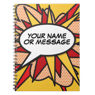 Deine Nachrichten-Sprechblase Lustig Retro-Comic-B Notizblock
