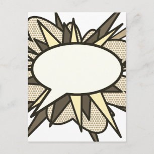 Deine Nachrichten-Sprechblase Spaß Retro-Comicbuch Postkarte