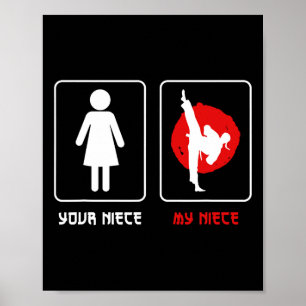 Deine Nichte Meine Nichte Karate Onkel Stolz Karat Poster