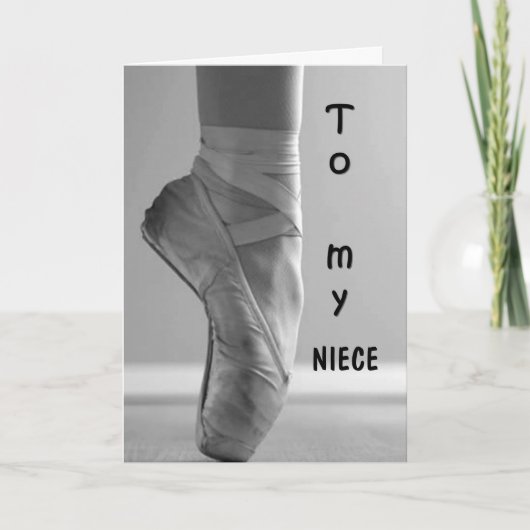 "DEINE NIECE" EIN BALLARINA-WISH SIE GLÜCKLICH GEB KARTE (Vorderseite)