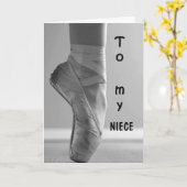 "DEINE NIECE" EIN BALLARINA-WISH SIE GLÜCKLICH GEB KARTE (Gelbe Blume)