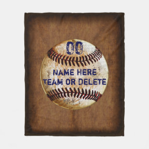 Deine Nummer, Team, Spielernamen Baseballdecke Fleecedecke