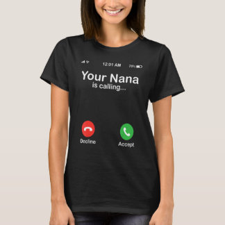 Deine Oma ruft an Ablehnen oder Annehmen Glücklich T-Shirt