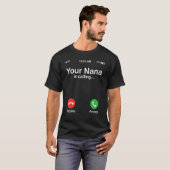 Deine Oma ruft an Ablehnen oder Annehmen Glücklich T-Shirt (Vorne ganz)