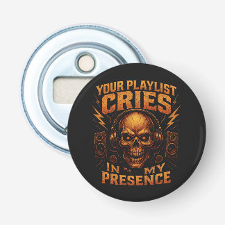 Deine Playlist weint Skull Kopfhörer Musik Flaschenöffner