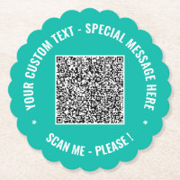 Deine QR-Code-Papieruntersetzer mit individuellem 