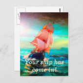 Deine Schiffe kommen rein! Postkarte (Vorne/Hinten)