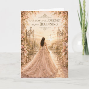 Deine schöne Reise beginnt Quinceañera-Karte Karte