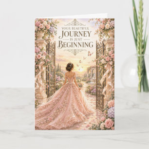 Deine schöne Reise Quinceañera-Karte Karte