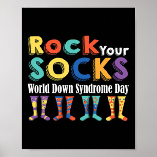 Deine Socken süß 3-21 Trisomie 21 Welt Down-Syndro Poster