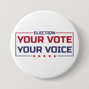 Deine Stimme Deine Wahl farbige Schrift Button