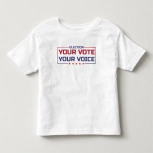 Deine Stimme Deine Wahl farbige Schrift Kleinkind T-shirt