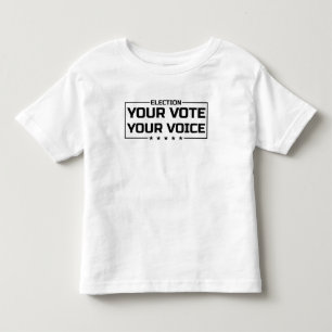 Deine Stimme Deine Wahl schwarze Schrift Kleinkind T-shirt