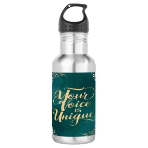 Deine Stimme ist einzigartig Edelstahlflasche