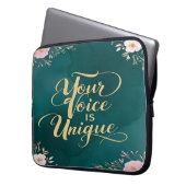 Deine Stimme ist einzigartig Laptopschutzhülle (Vorderseite Links)