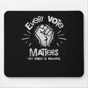 Deine Stimme ist mächtig Vote Aufkleber1 Mousepad