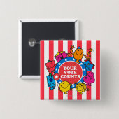 Deine Stimme zählt! Button (Vorne & Hinten)