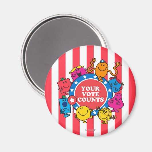Deine Stimme zählt! Magnet (Vorderseite/Rückseite)