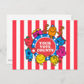 Deine Stimme zählt! Postkarte (Vorne/Hinten)