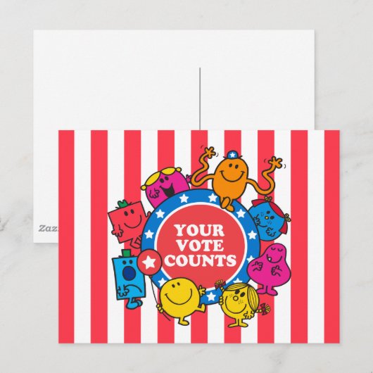 Deine Stimme zählt! Postkarte (Vorne/Hinten)