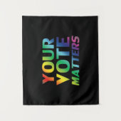 "Deine Stimme zählt" Stolz lgbtq lgbt Regenbogen s Wandteppich (Vorderseite)