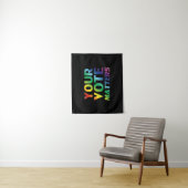 "Deine Stimme zählt" Stolz lgbtq lgbt Regenbogen s Wandteppich (Beispiel)