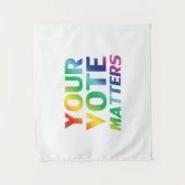 "Deine Stimme zählt" Stolz lgbtq lgbt Regenbogen w Wandteppich (Vorderseite)