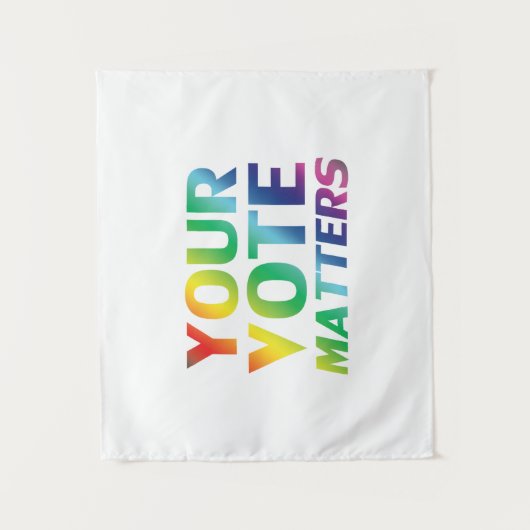 "Deine Stimme zählt" Stolz lgbtq lgbt Regenbogen w Wandteppich (Vorderseite)