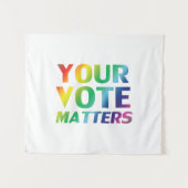 "Deine Stimme zählt" Stolz lgbtq lgbt Regenbogen w Wandteppich (Vorderseite (Horizontal))