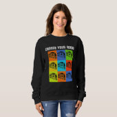 Deine Stimmung zum Wählen Grumpy Rude Cat Theme Sweatshirt (Vorne ganz)
