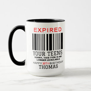 Deine Teenagerjahre sind vorbei Personalisiert, 20 Tasse