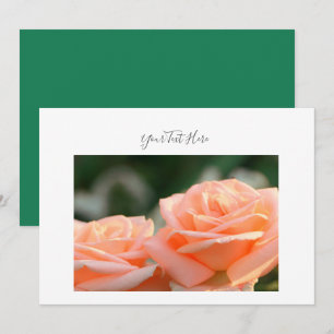 Deine Text Creme Rose Blumen Einladung