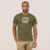 Deine Text Mens Bella+Leinwand Short Sleeve Army T-Shirt (Vorne ganz)