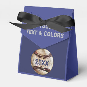 DEINE TEXT- und TEAM-FARBEN auf Baseball Goodie-Fl Geschenkschachtel