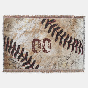Deine Trikotnummer auf einer coolen Vintage-Baseba Decke