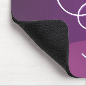 Deine überlappenden Initialen | Modern Lila & Pink Mousepad (Ecke)