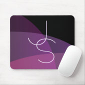 Deine überlappenden Initialen | Modern Lila & Pink Mousepad (Mit Mouse)