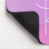 Deine überlappenden Initialen | Moderne rosa Geome Mousepad (Ecke)