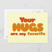 Deine Umarmungen sind mein Liebling Postkarte (Vorne/Hinten)