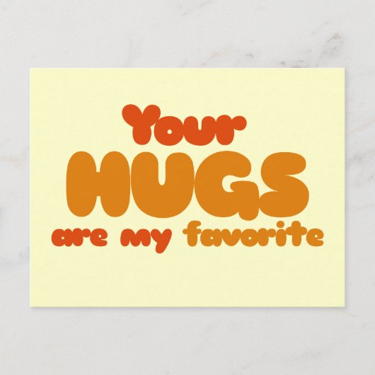 Deine Umarmungen sind mein Liebling Postkarte (Vorderseite)