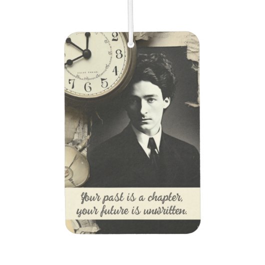 Deine Vergangenheit ist ein Kapitel, deine Zukunft Autolufterfrischer (Vorderseite)