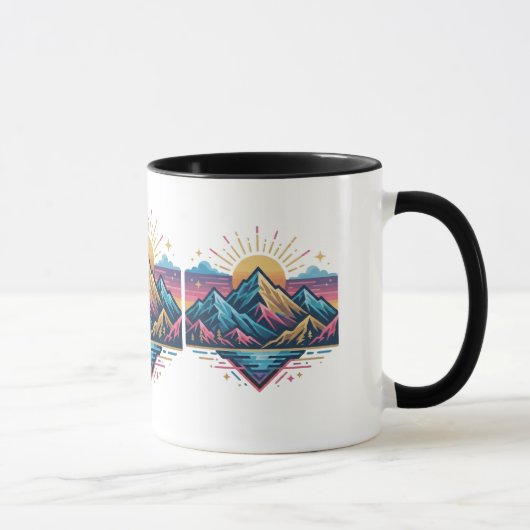 Deine Welle trendy modernes Design Tasse (Rechts)